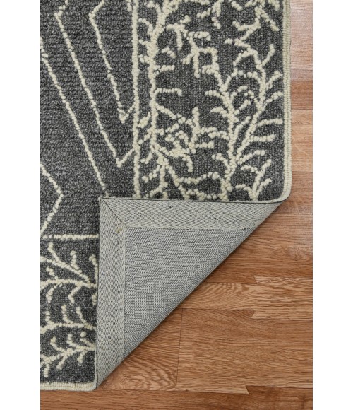 Amer Berlin Oxbow Dark Gray Hand-Hooked Wool Area Rug 5'x8'