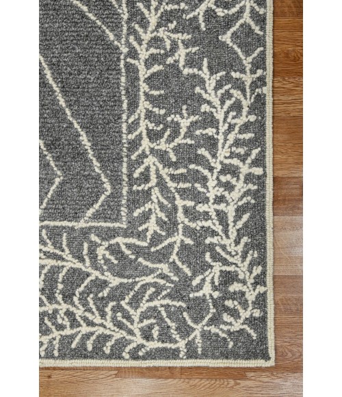 Amer Berlin Oxbow Dark Gray Hand-Hooked Wool Area Rug 5'x8'