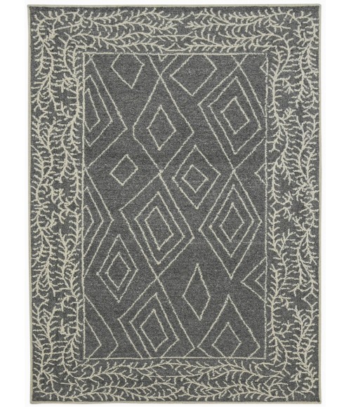 Amer Berlin Oxbow Dark Gray Hand-Hooked Wool Area Rug 5'x8'