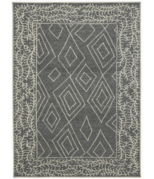 Amer Berlin Oxbow Dark Gray Hand-Hooked Wool Area Rug 2'x3'