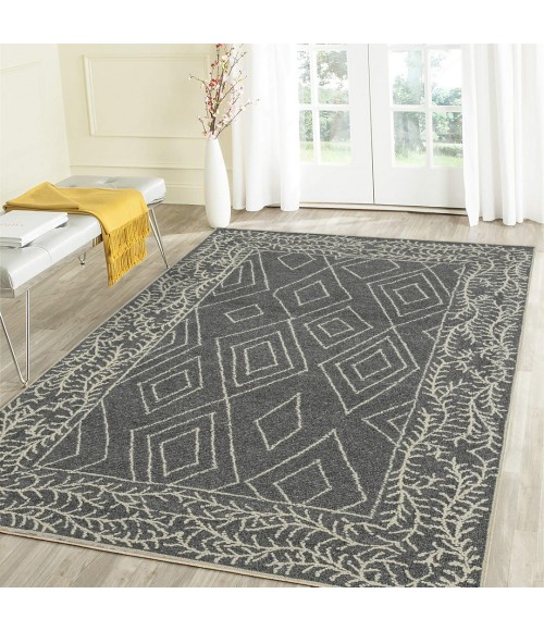 Amer Berlin Oxbow Dark Gray Hand-Hooked Wool Area Rug 5'x8'