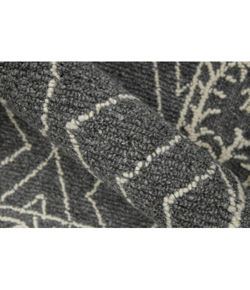 Amer Berlin Oxbow Dark Gray Hand-Hooked Wool Area Rug 2'x3'