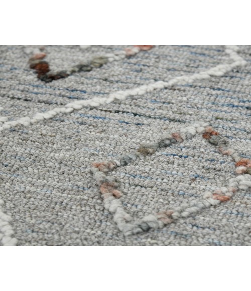 Berlin Tania Light Gray Hand-Hooked Wool Area Rug