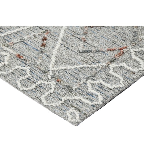 Berlin Tania Light Gray Hand-Hooked Wool Area Rug