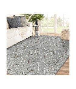 Amer Berlin Tania Light Gray Hand-Hooked Wool Area Rug 9' x 13'