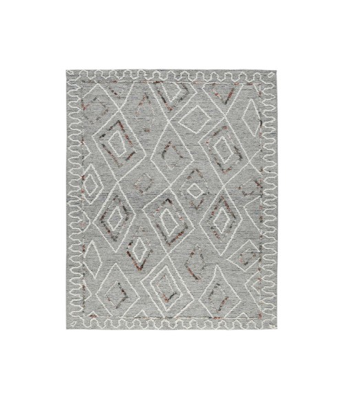 Berlin Tania Light Gray Hand-Hooked Wool Area Rug
