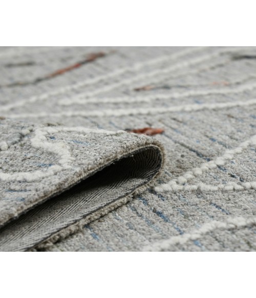 Berlin Tania Light Gray Hand-Hooked Wool Area Rug