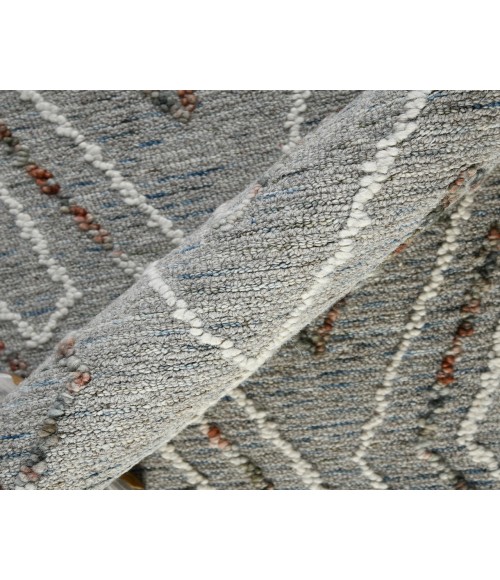 Berlin Tania Light Gray Hand-Hooked Wool Area Rug