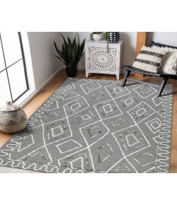 Amer Berlin Tania Dark Gray Hand-Hooked Wool Rug 8' x 10'