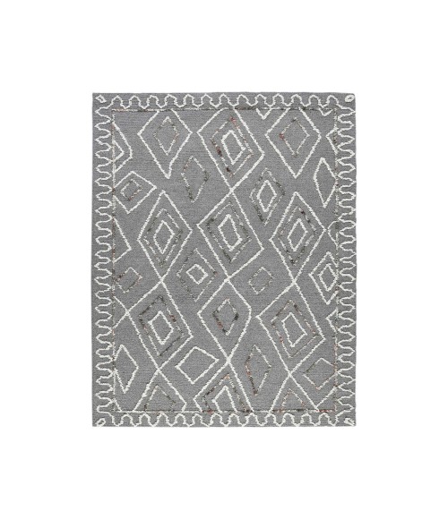 Berlin Tania Dark Gray Hand-Hooked Wool Area Rug