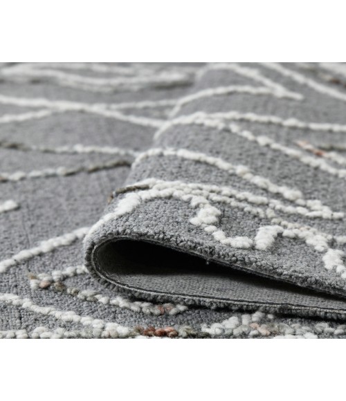 Berlin Tania Dark Gray Hand-Hooked Wool Area Rug