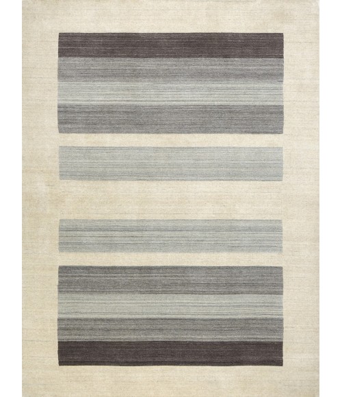 Amer Blend Rutland Cream Hand-Woven Wool Blend Area Rug 5'x8'