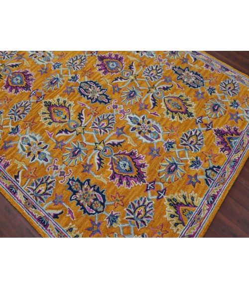 Amer Boho Yveline Orange Hand-Tufted Wool Area Rug 8'x11'