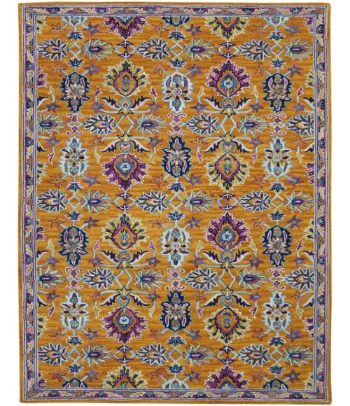 Amer Boho Yveline Orange Hand-Tufted Wool Area Rug 8'x11'