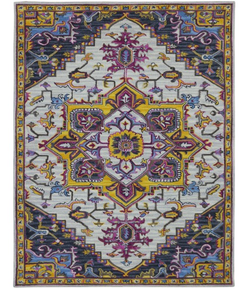 Amer Boho Evreux Yellow/Pink Hand-Tufted Wool Area Rug 8'x11'