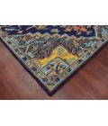 Amer Boho Evreux Blue/Orange Hand-Tufted Wool Area Rug 8'x11'