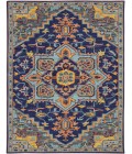 Amer Boho Evreux Blue/Orange Hand-Tufted Wool Area Rug 8'x11'