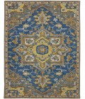 Amer Boho Evreux Blue/Yellow Hand-Tufted Wool Area Rug 2'x3'