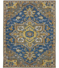 Amer Boho BOH-6 Evreux Blue/Yellow Rug 2 ft. X 3 ft. Rectangle