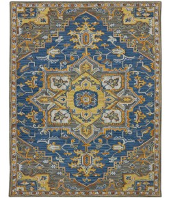 Amer Boho BOH-6 Evreux Blue/Yellow Area Rug 2 ft. X 3 ft. Rectangle