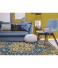 Amer Boho Evreux Blue/Yellow Hand-Tufted Wool Area Rug 2'x3'