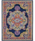Amer Boho Roanne Navy/Pink Hand-Tufted Wool Area Rug 8'x11'