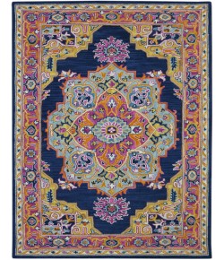 Amer Boho BOH-8 Roanne Navy/Pink Area Rug 2 ft. X 3 ft. Rectangle