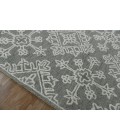 Amer Boston Penswick Light Gray Hand-Tufted Wool Area Rug 7'6"x9'6"