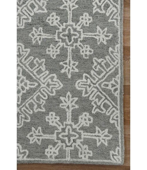 Amer Boston Penswick Light Gray Hand-Tufted Wool Area Rug 7'6"x9'6"