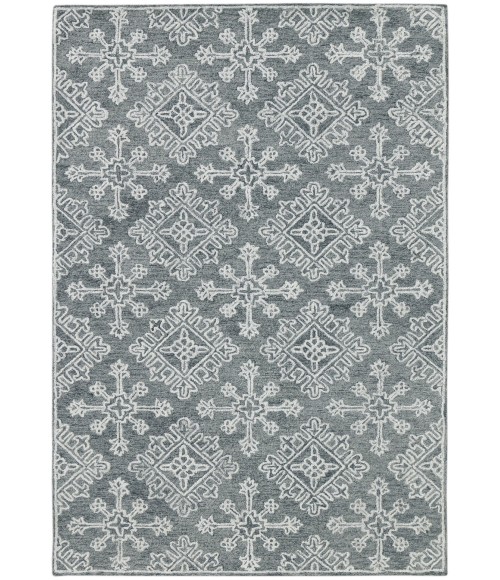 Amer Boston Penswick Graphite Hand-Tufted Wool Area Rug 7'6"x9'6"