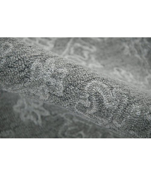 Amer Boston Penswick Graphite Hand-Tufted Wool Area Rug 7'6"x9'6"