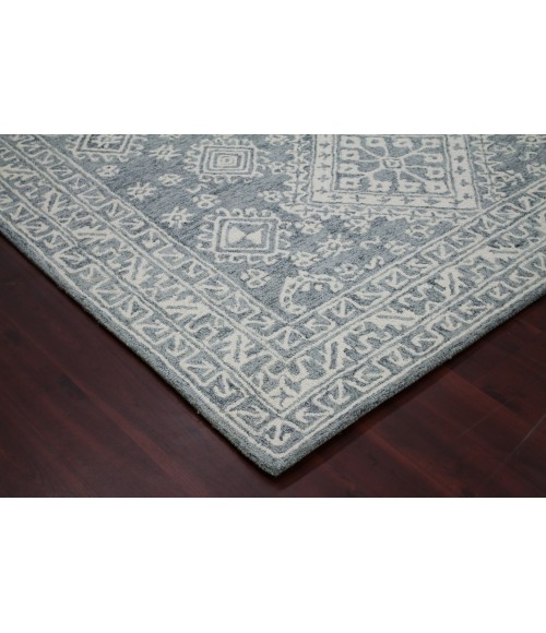 Amer Boston Ilford Gray Hand-Tufted Wool Area Rug 7'6"x9'6"