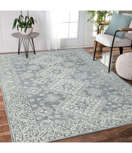 Amer Boston Ilford Gray Hand-Tufted Wool Area Rug 7'6"x9'6"