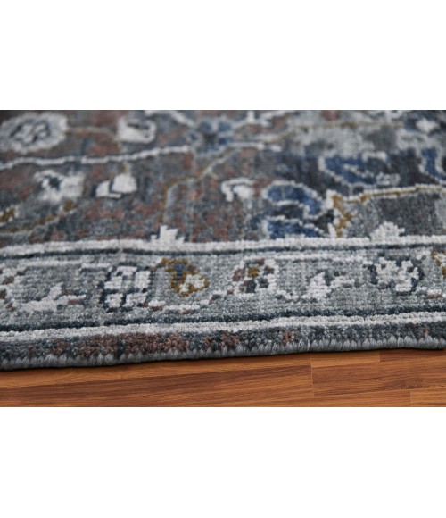 Amer Bristol Fareford Charcoal Hand-Knotted Wool Area Rug 2'x3'