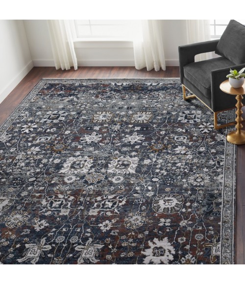 Amer Bristol Fareford Charcoal Hand-Knotted Wool Area Rug 2'x3'