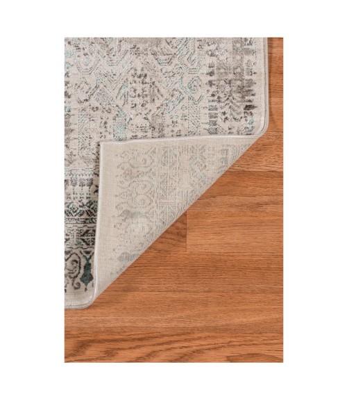 Amer Cambridge Eastham Aqua Blue Polyester Area Rug 9'6"x13'9"