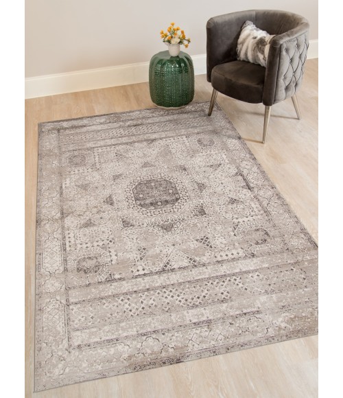 Amer Cambridge Leyland Gray Polyester Area Rug 9'6"x13'9"