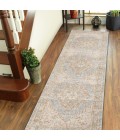 Amer Century Leeds Vintage Gray Polyester Runner Rug 2'6"x8'