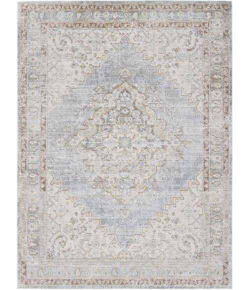 Amer Century Leeds Vintage Gray Polyester Runner Rug 2'6"x8'