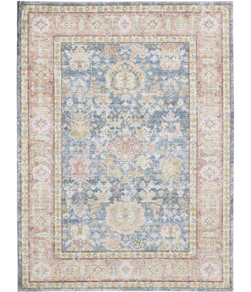 Amer Century Reuda Vintage Blue Polyester Area Rug 3'11"x5'11"