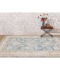 Amer Century Reuda Vintage Blue Polyester Area Rug 3'11"x5'11"