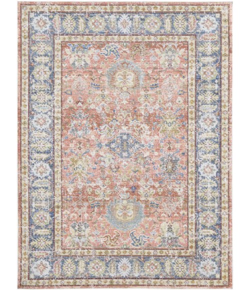 Amer Century Reuda Vintage Coral Polyester Runner Rug 2'6"x8'