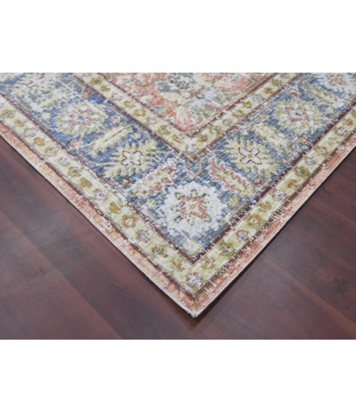 Amer Century Reuda Vintage Coral Polyester Runner Rug 2'6"x8'