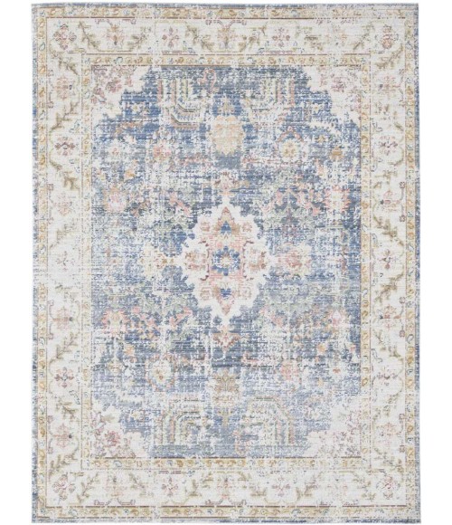 Amer Century Bethel Vintage Blue Polyester Area Rug 7'10"x10'6"