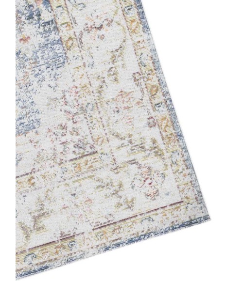 Amer Century Bethel Vintage Blue Polyester Area Rug 7'10"x10'6"