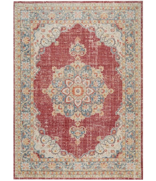 Amer Century Haven Vintage Red Polyester Area Rug 7'10"x10'6"