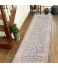 Amer Century Tatum Vintage Lavender Polyester Runner Rug 2'6"x8'