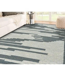 Amer Chicago Umika Blue Geometric New Zealand Area Rug 8' x 10'