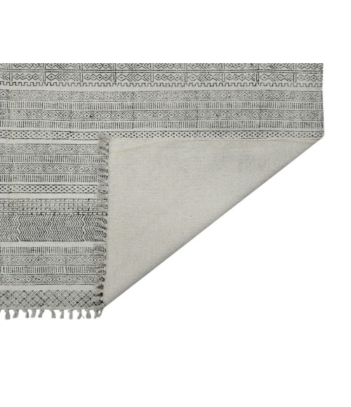 Dune Alliya Charcoal Flatweave Cotton Area Rug