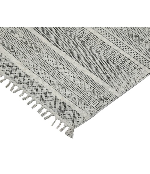 Dune Alliya Charcoal Flatweave Cotton Area Rug